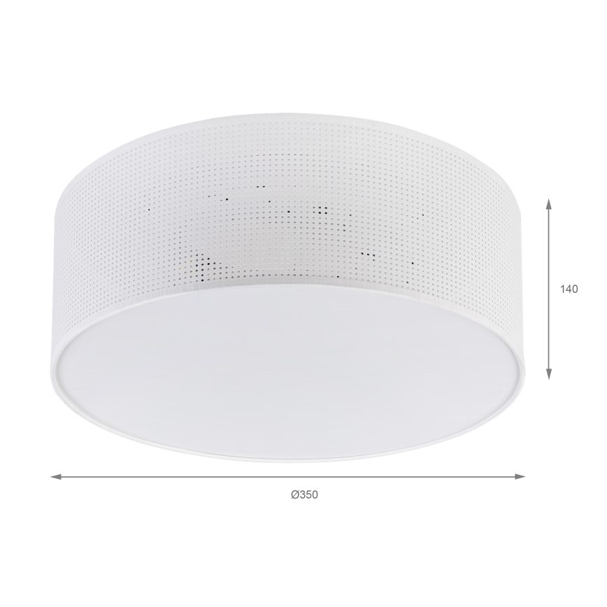 Plafoniera da soffitto SIRJA PLISADO 2xE27/15W/230V Ø 35 cm bianca
