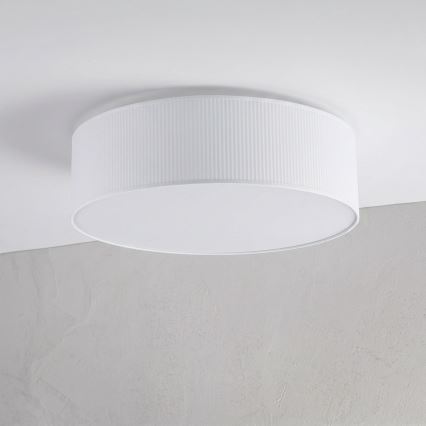 Plafoniera da soffitto SIRJA PLISADO 4xE27/15W/230V Ø 45 cm bianca