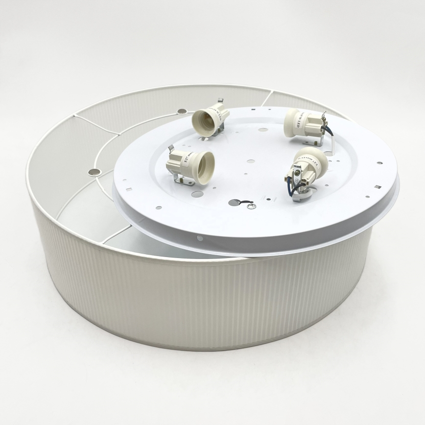 Plafoniera da soffitto SIRJA PLISADO 4xE27/15W/230V Ø 45 cm bianca