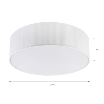 Plafoniera da soffitto SIRJA PLISADO 4xE27/15W/230V Ø 45 cm bianca