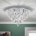 Plafoniera di cristallo CELESTE 6xG9/40W/230V diametro 45 cm cromo lucido