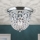 Plafoniera di cristallo PLAFOND 1xE27/40W/230V diametro 26 cm cromo lucido