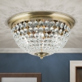 Plafoniera di cristallo PLAFOND 6xE27/40W/230V diametro 47 cm bronzo