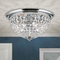 Plafoniera di cristallo PLAFOND 6xE27/40W/230V diametro 47 cm cromo lucido