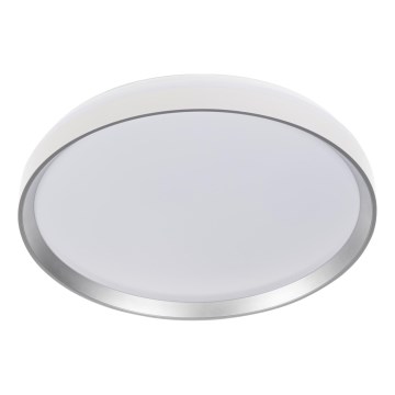Plafoniera dimmerabile a LED LIXAN LED/65W/230V 3000-6500K Ø 48,6 cm bianco/argento + telecomando