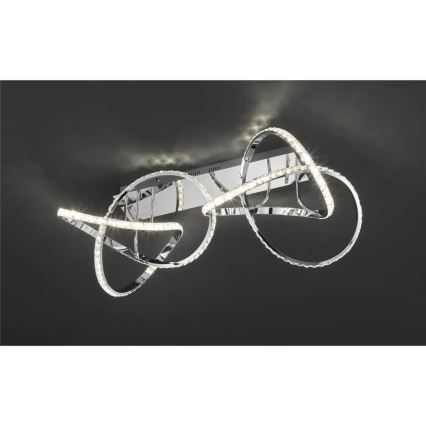 Plafoniera dimmerabile ABRO LED/49W/230V cromo lucido