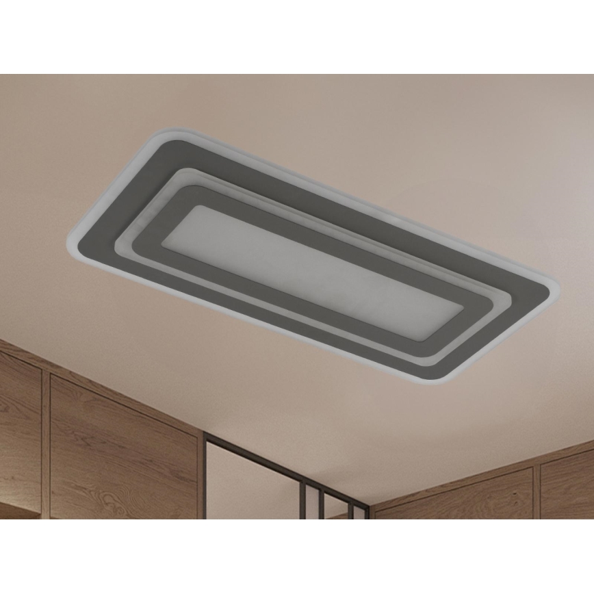 Plafoniera LED dimmerabile LED/85W/230V 3000-6500K grigio + telecomando