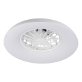 Plafoniera dimmerabile LED RGBW con ventilatore PLAVE PAN, LED/24W/230V, 3000–6500K, Ø 48,5 cm, bianco + telecomando