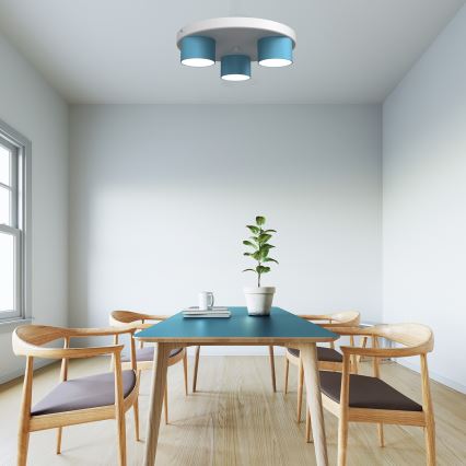 Plafoniera DIXIE 3xGX53/11W/230V blu