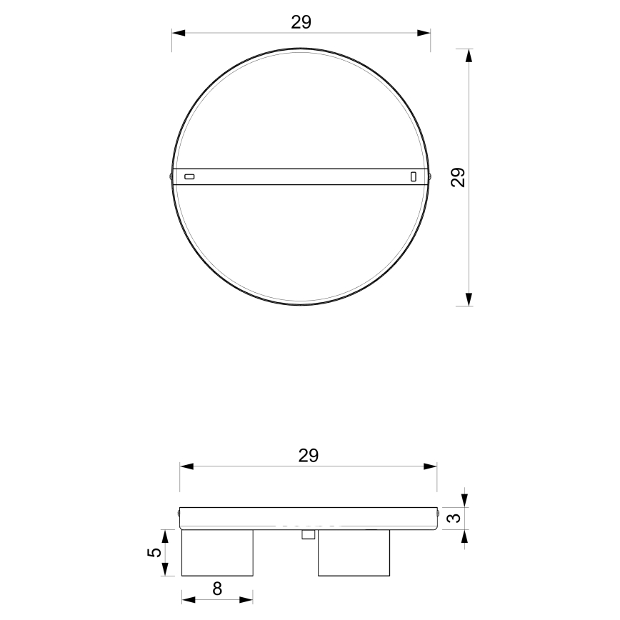 Plafoniera DIXIE 3xGX53/11W/230V blu