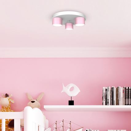 Plafoniera DIXIE 3xGX53/11W/230V rosa
