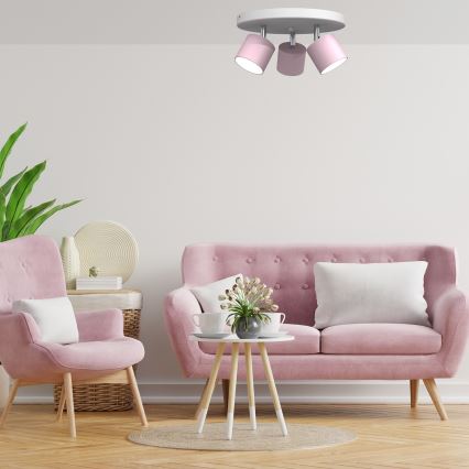 Plafoniera DIXIE 3xGX53/11W/230V rosa