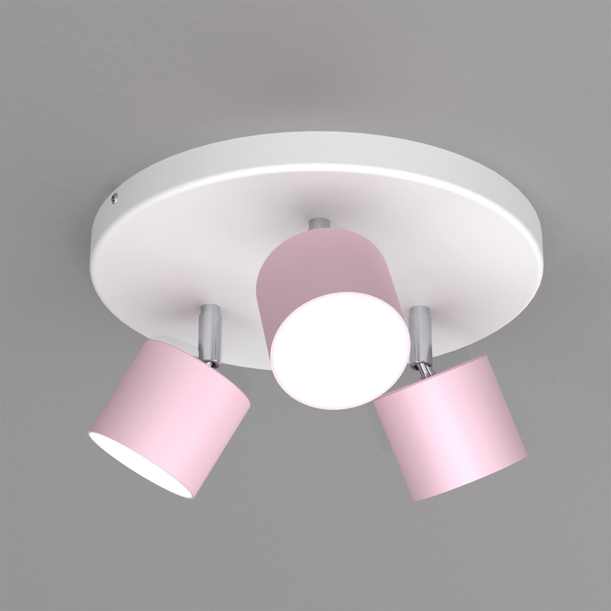 Plafoniera DIXIE 3xGX53/11W/230V rosa