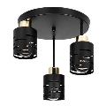Plafoniera ELEN 3xE27/35W/230V nero/oro