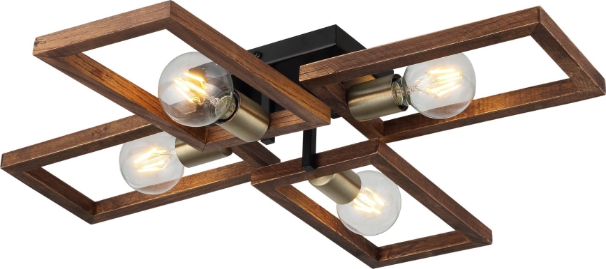 Plafoniera ERA 4xE27/40W/230V marrone