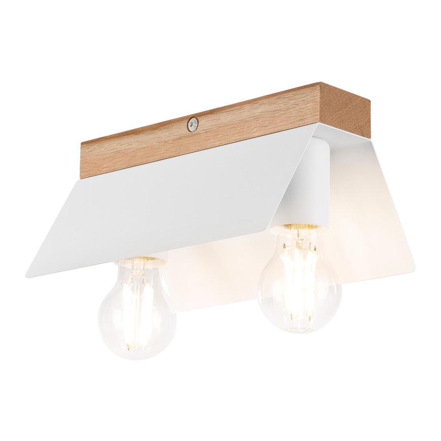Plafoniera ESME 2xE27/15W/230V bianco/quercia