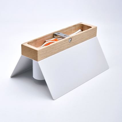 Plafoniera ESME 2xE27/15W/230V bianco/quercia