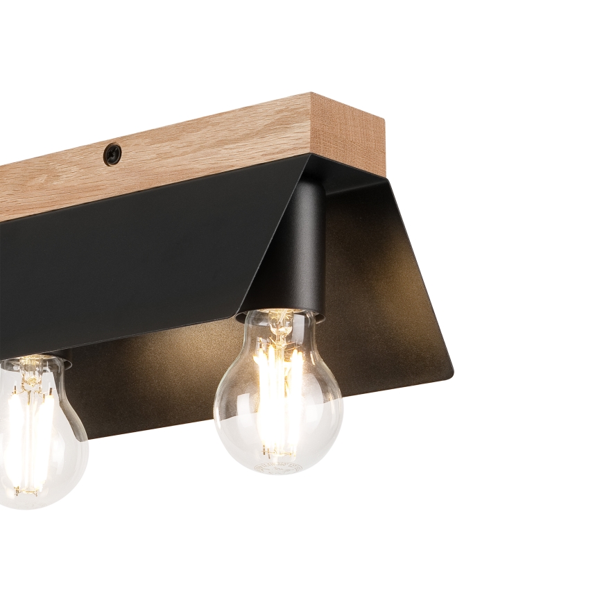 Plafoniera ESME 2xE27/15W/230V nero/quercia