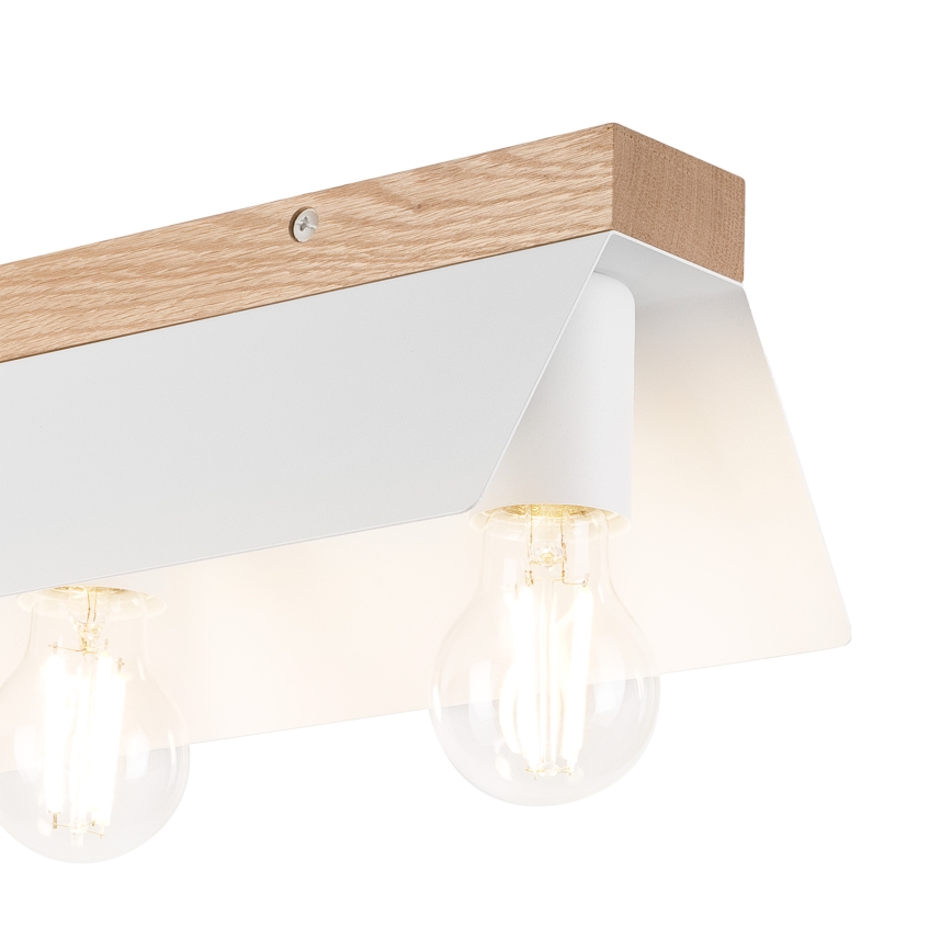 Plafoniera ESME 3xE27/15W/230V bianco/quercia