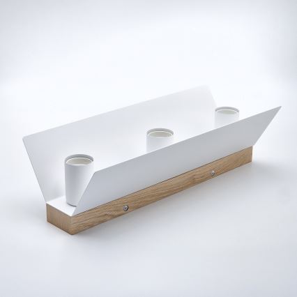 Plafoniera ESME 3xE27/15W/230V bianco/quercia