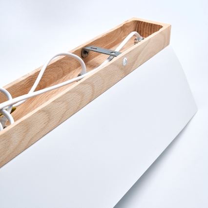 Plafoniera ESME 5xE27/15W/230V bianco/quercia