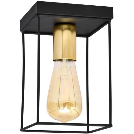 Plafoniera FINN 1xE27/15W/230V nero/oro