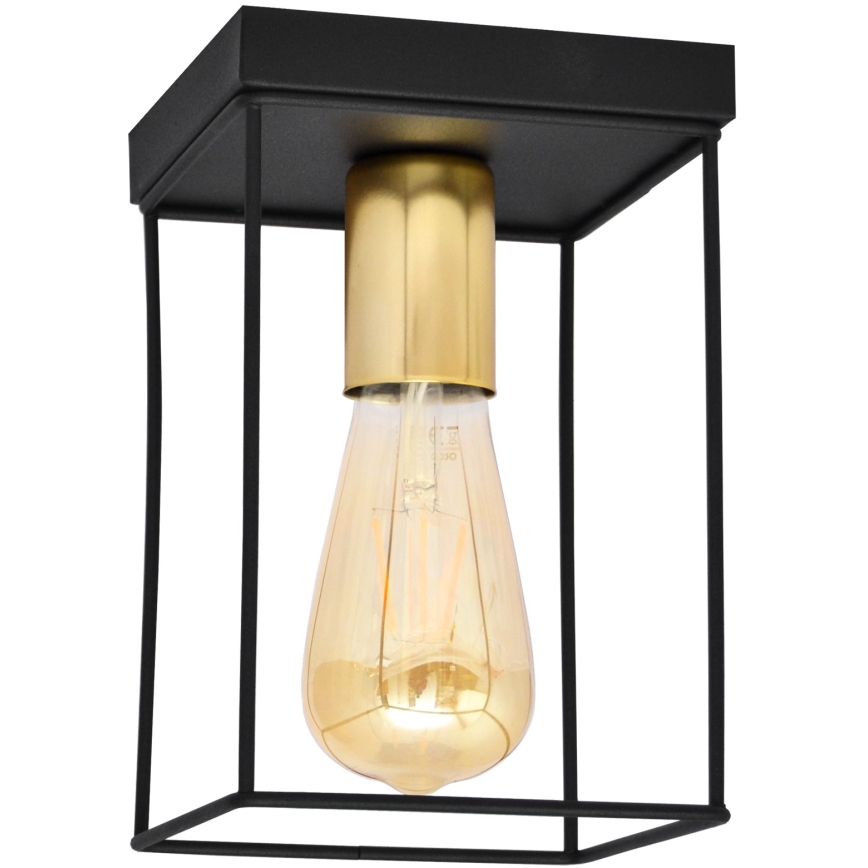 Plafoniera FINN 1xE27/15W/230V nero/oro