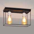 Plafoniera FINN 2xE27/15W/230V nero/cromo lucido