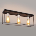 Plafoniera FINN 3xE27/15W/230V nero/cromo lucido