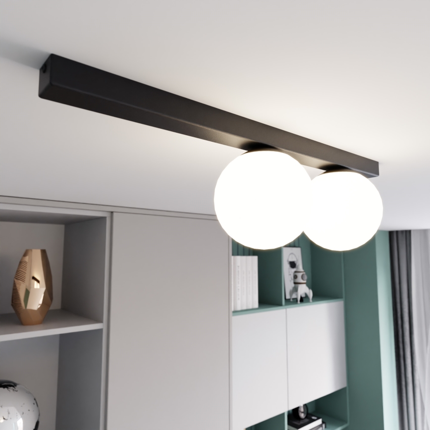 Plafoniera FIT 2xE14/10W/230V nero/bianco