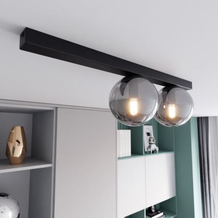 Plafoniera FIT 2xE14/10W/230V nero/grigio