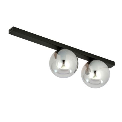 Plafoniera FIT 2xE14/10W/230V nero/grigio