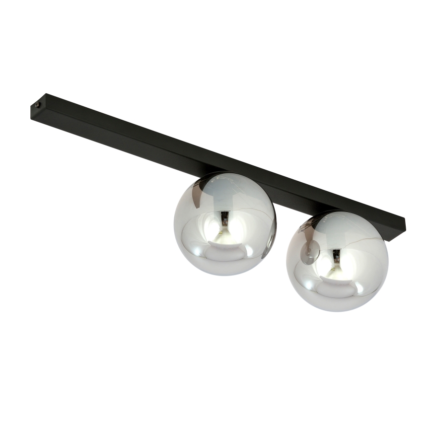 Plafoniera FIT 2xE14/10W/230V nero/grigio