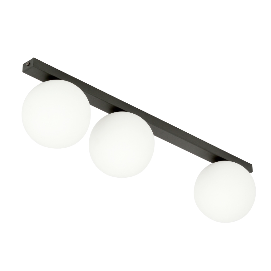Plafoniera FIT 3xE14/10W/230V nero/bianco