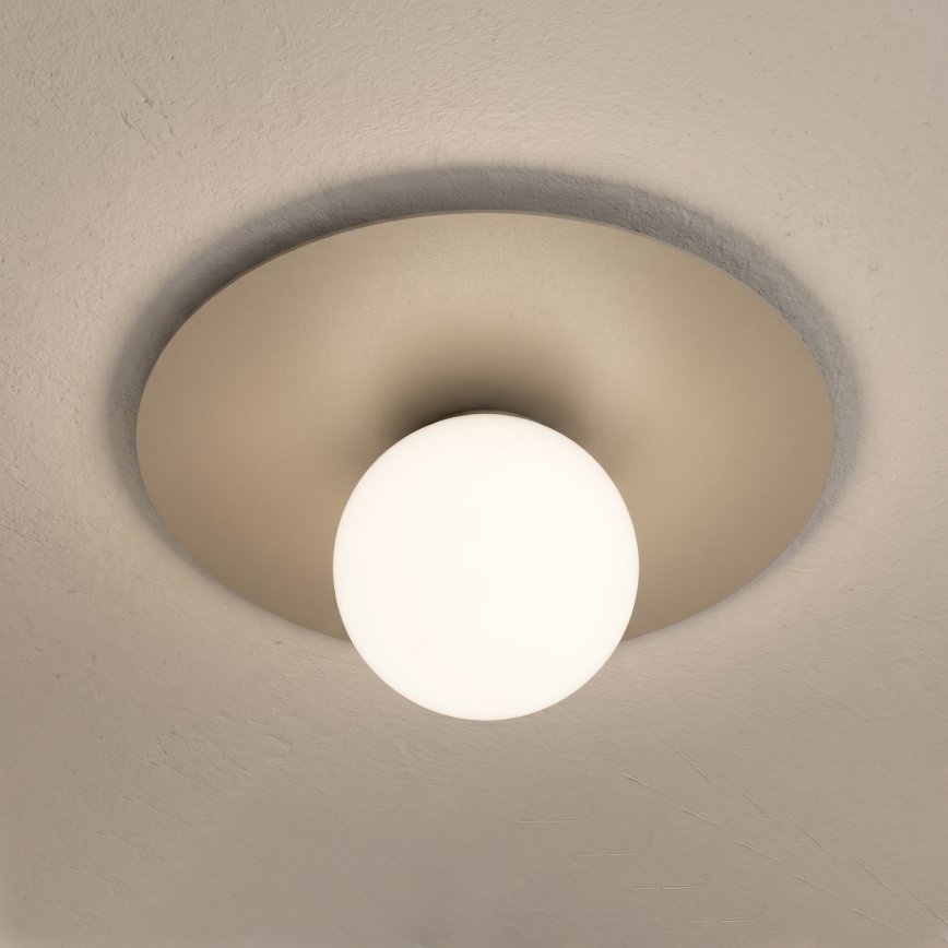 Plafoniera FLAT 1xE27/15W/230V Ø 35 cm beige