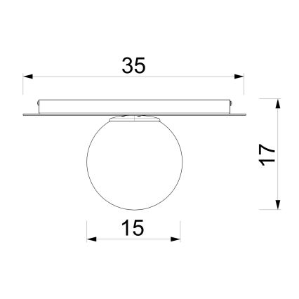 Plafoniera FLAT 1xE27/15W/230V Ø 35 cm crema