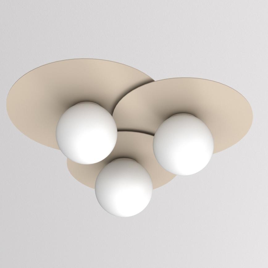 Plafoniera FLAT 3xE27/15W/230V 55x60 cm beige