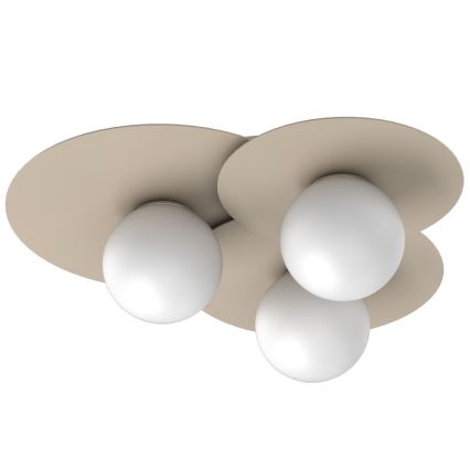 Plafoniera FLAT 3xE27/15W/230V 55x60 cm beige