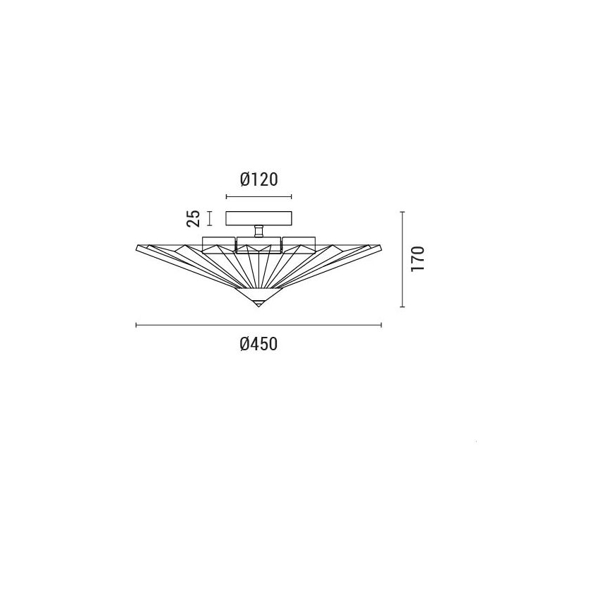 Plafoniera FLOAT 5xE14/15W/230V bianco