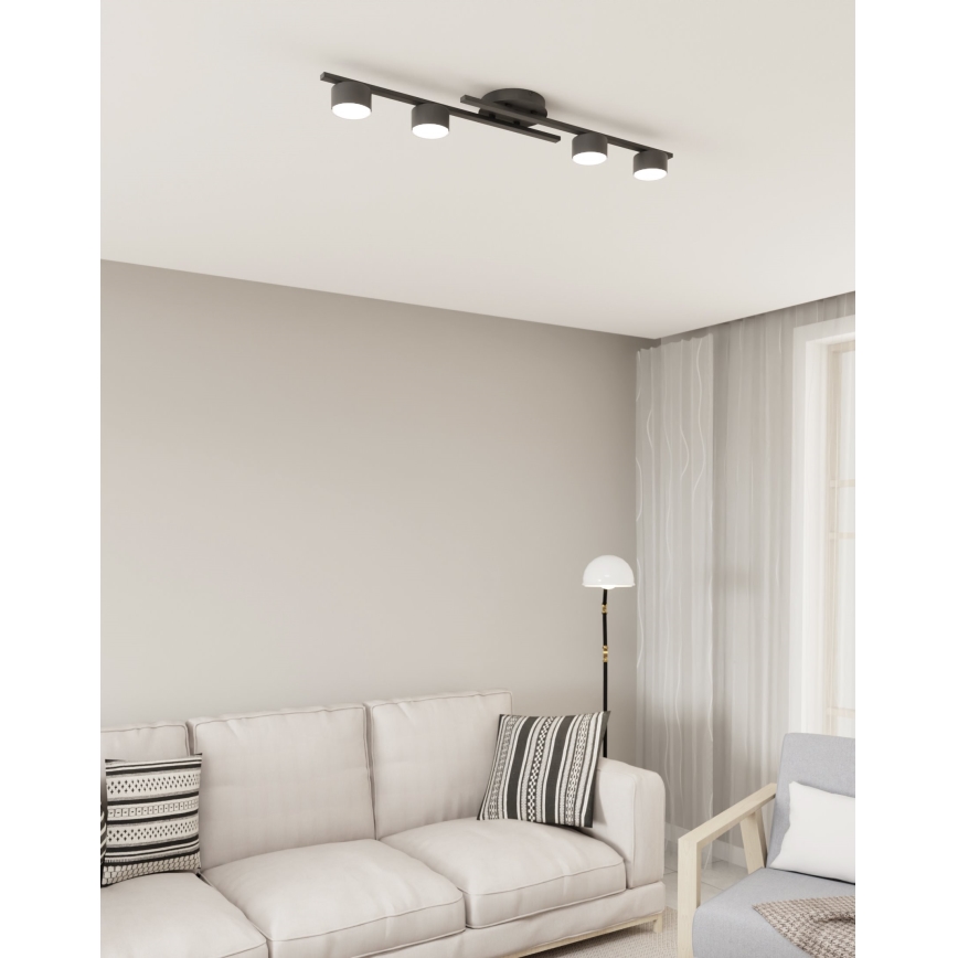 Plafoniera FRAGMENT 4xGX53/12W/230V nero