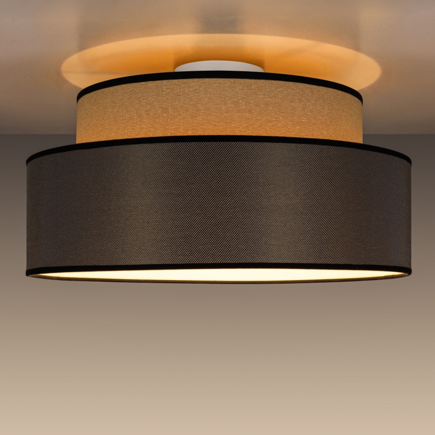 Plafoniera GRACE 1xE27/60W/230V beige/marrone