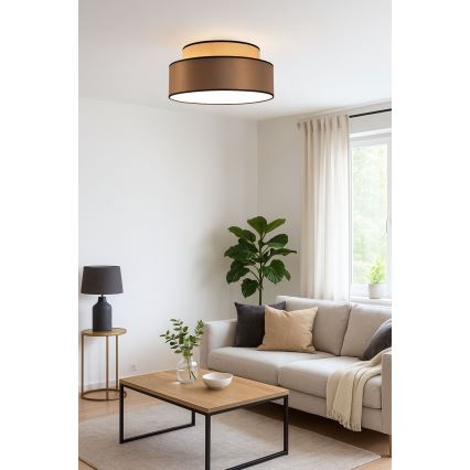 Plafoniera GRACE 1xE27/60W/230V beige/marrone