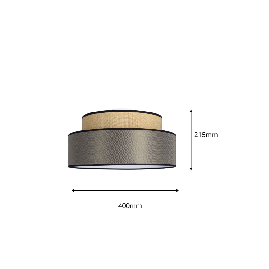 Plafoniera GRACE 1xE27/60W/230V beige/marrone