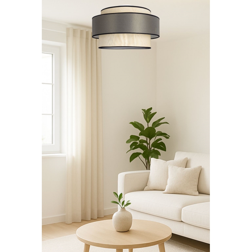 Plafoniera GRACE 1xE27/60W/230V color crema/grigio