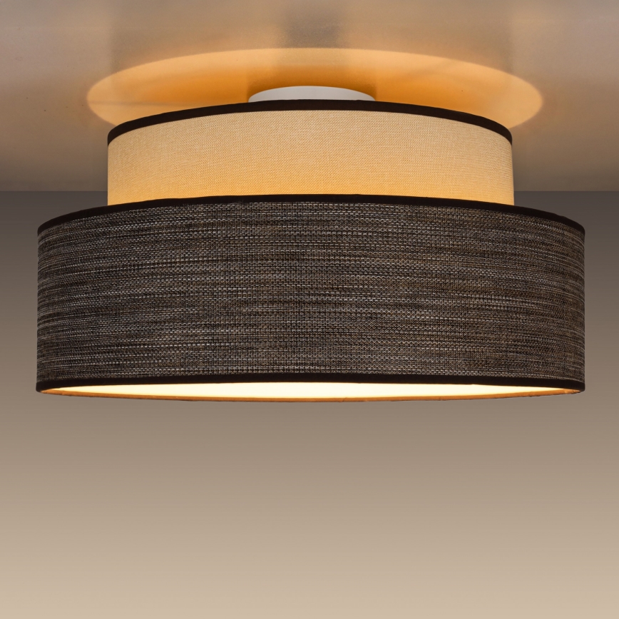 Plafoniera GRACE 1xE27/60W/230V color crema/marrone