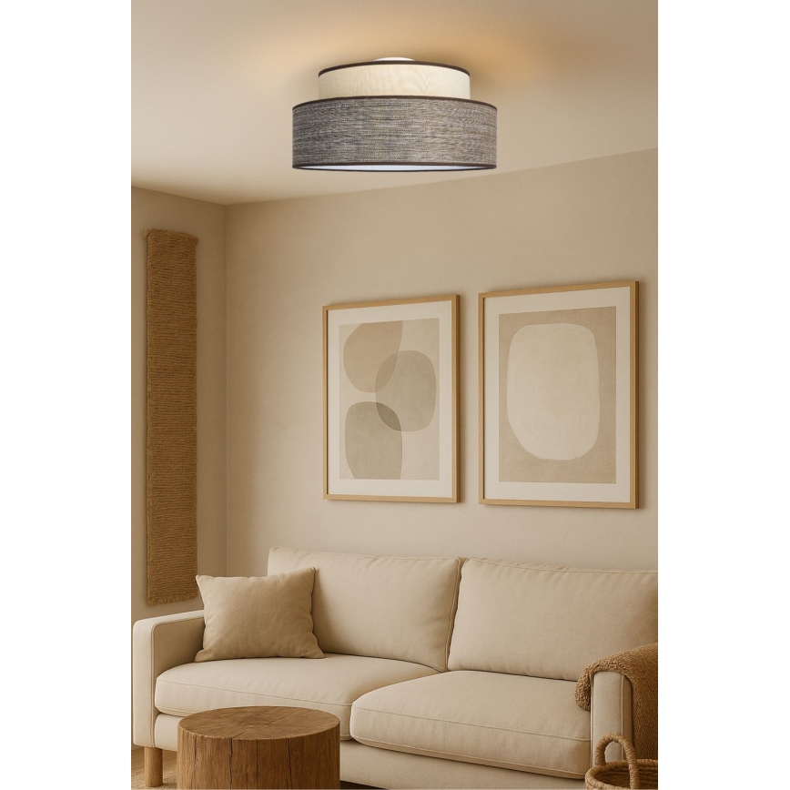 Plafoniera GRACE 1xE27/60W/230V color crema/marrone