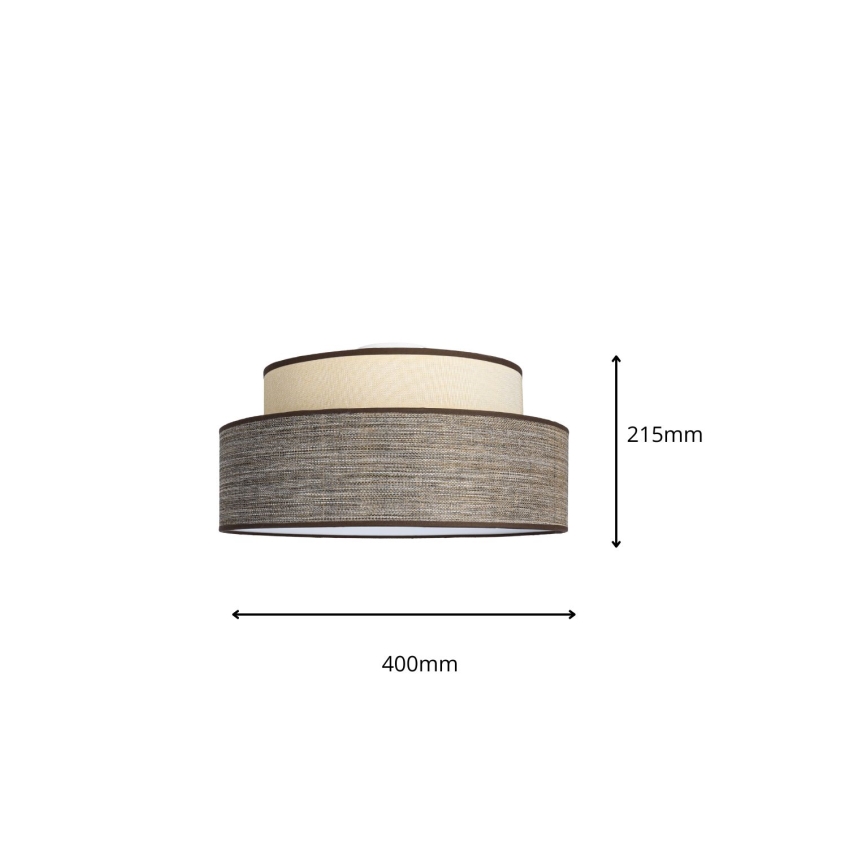 Plafoniera GRACE 1xE27/60W/230V color crema/marrone