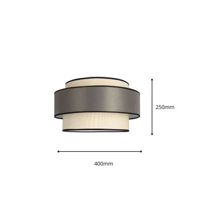 Plafoniera GRACE 1xE27/60W/230V diametro 40 cm color crema/grigio