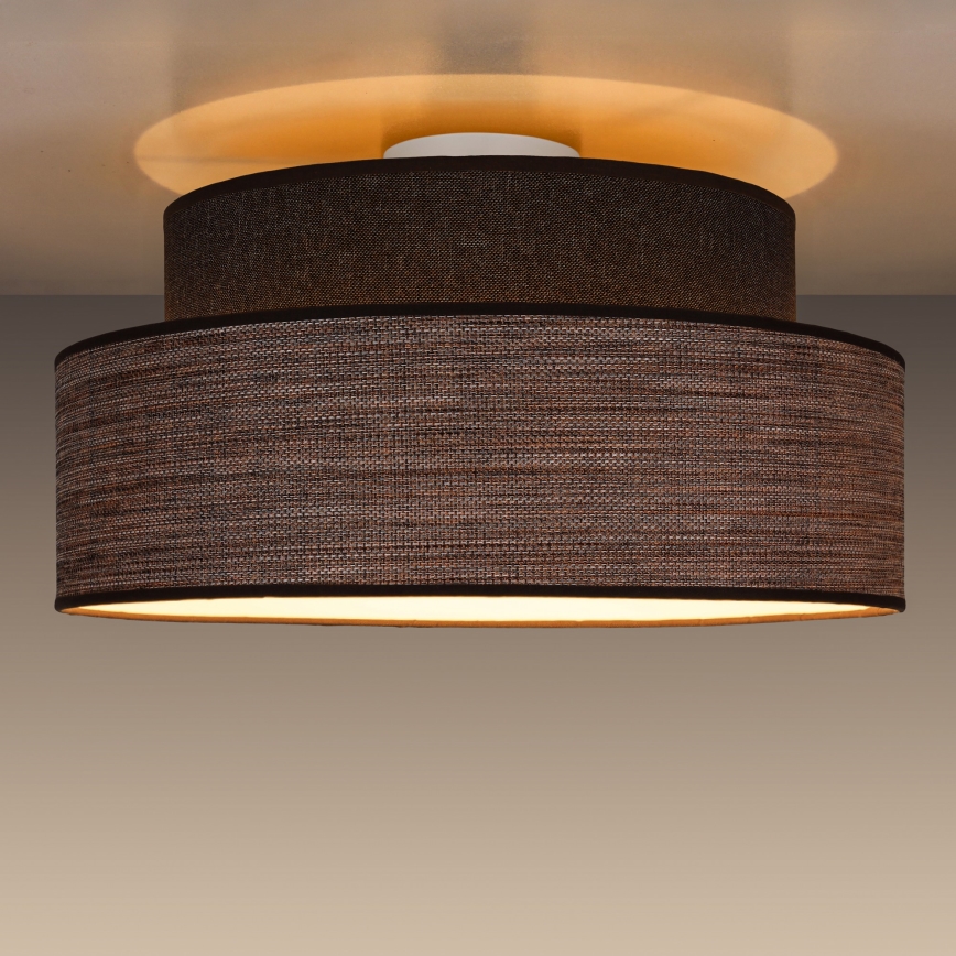 Plafoniera GRACE 1xE27/60W/230V marrone/beige