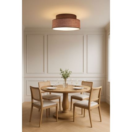 Plafoniera GRACE 1xE27/60W/230V marrone/beige